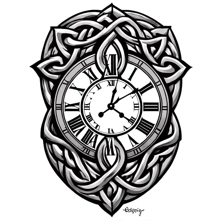 Celtic Trinity Knot Clock Face