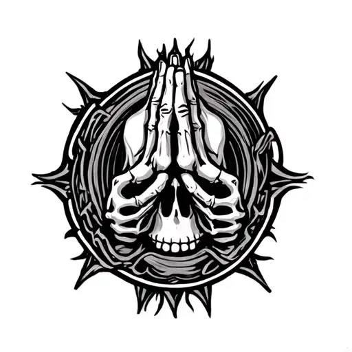 Skeleton Praying Hands
