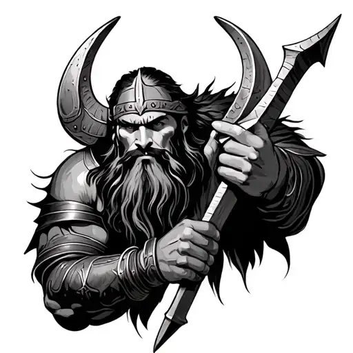 Viking Warrior Holding