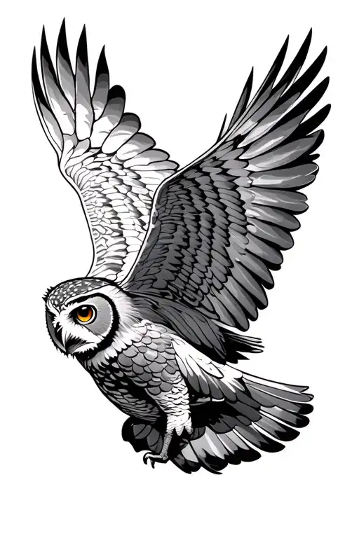 Owl Flying