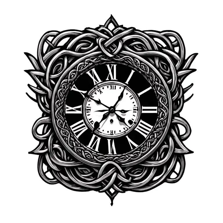Celtic Knot Clock Face