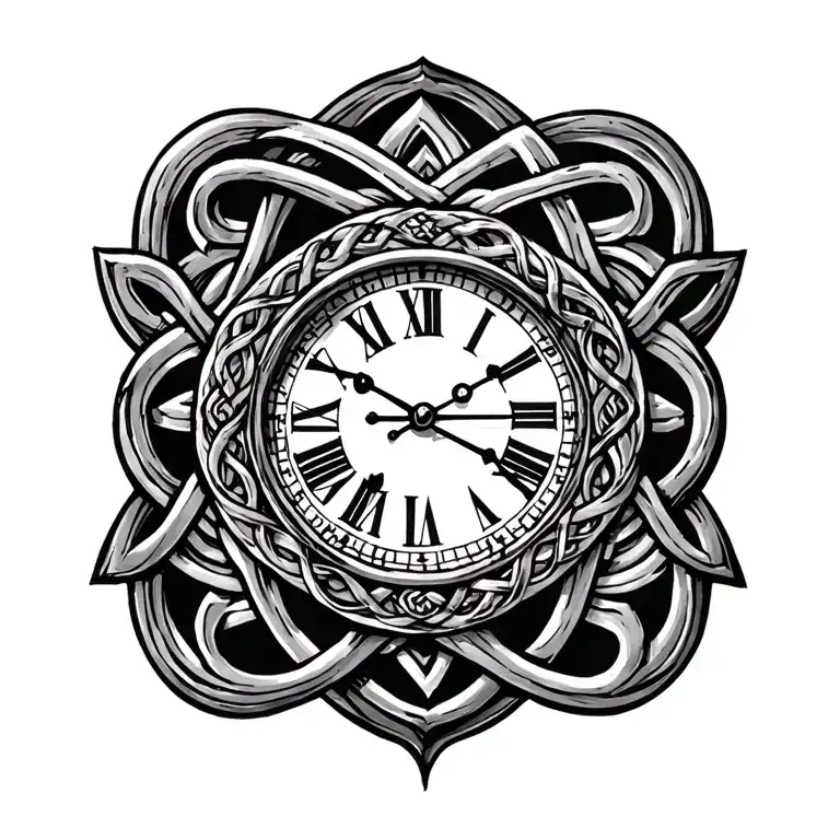 Celtic Knot Clock Face