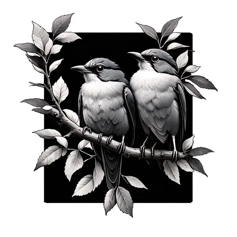 Birds On A Branch Representing
