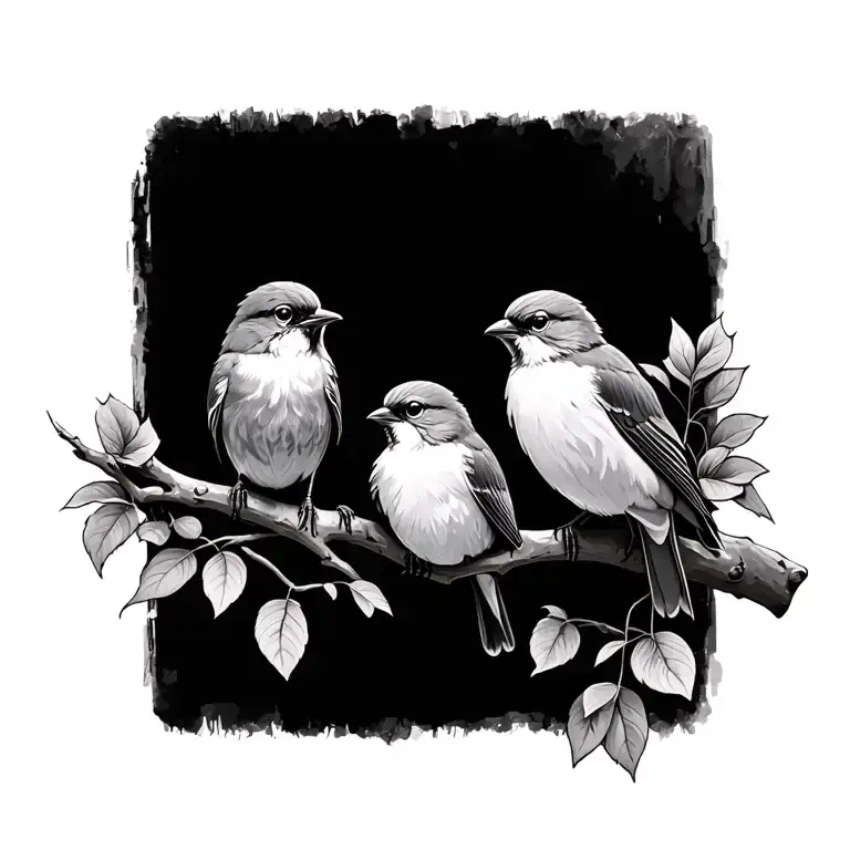 Birds On A Branch Representing Each Family