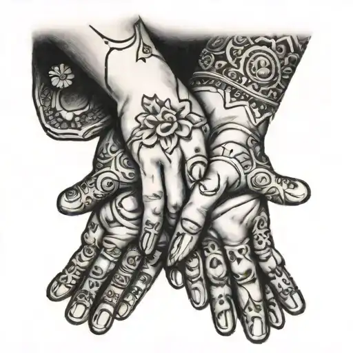 Mother Holding Hands