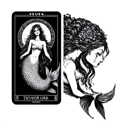 Dead Mermaid Tarot Card