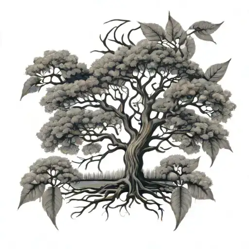 Ash Tree Intertwined