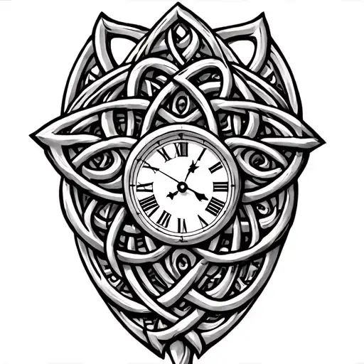 Celtic Trinity Knot Clock Face