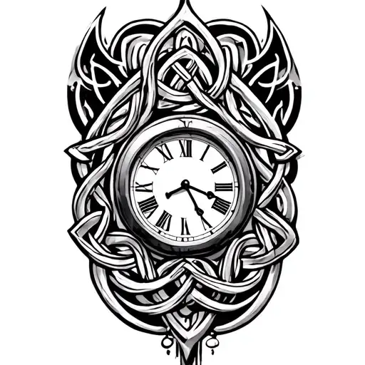 Celtic Trinity Knot Clock Face