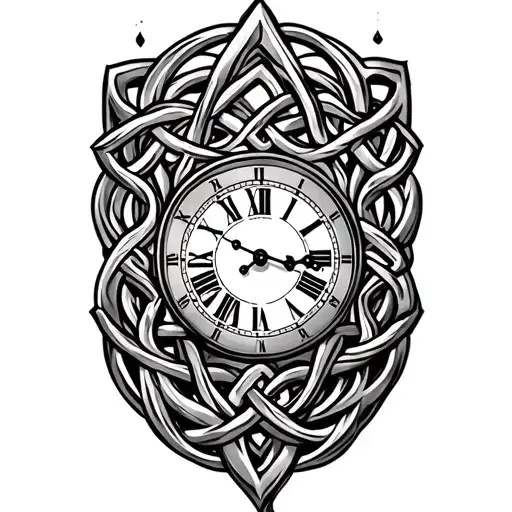Celtic Trinity Knot Clock Face