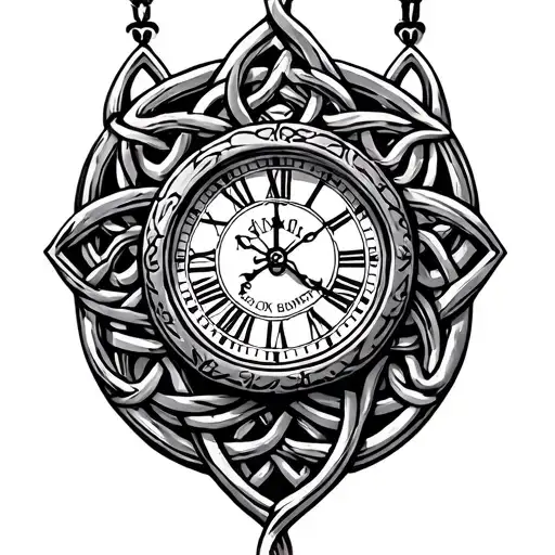 Celtic Trinity Knot Clock Face