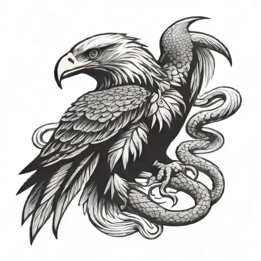 Eagle With Snake