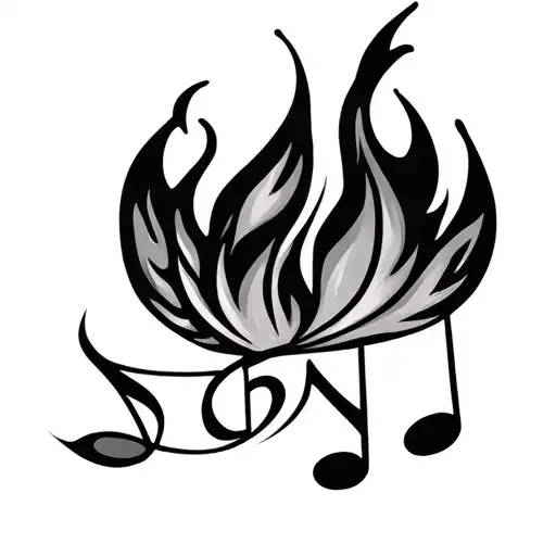 Music Note Fire