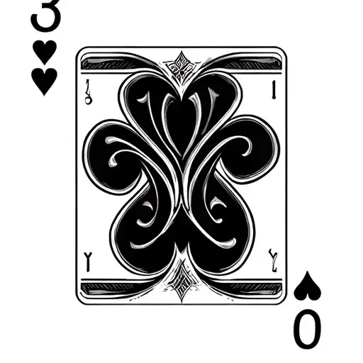 Two Cards 3 And 9 Of Hearts Playing Card