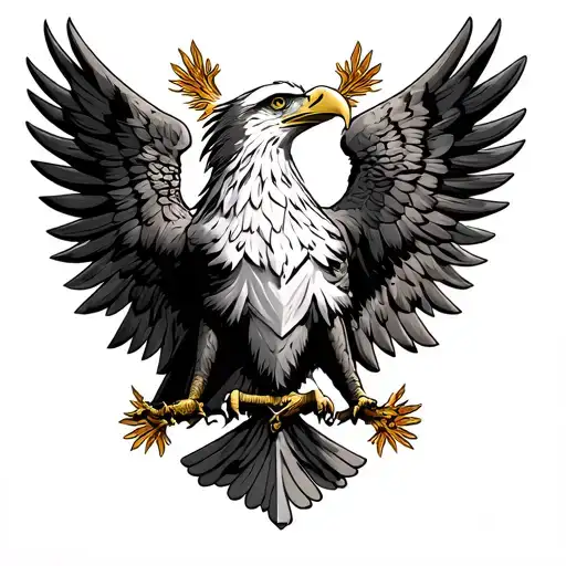 Albanian Eagle With A National Hero