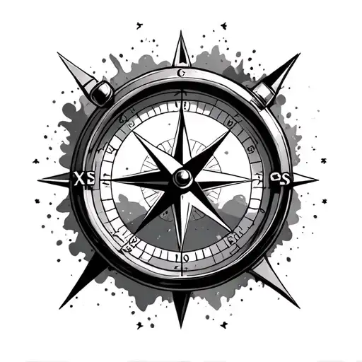 A Street Style Hourglass And Compass