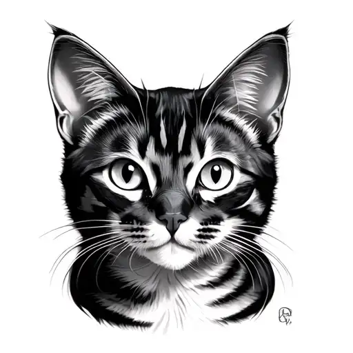 Shorthair Cat With Narrow Face