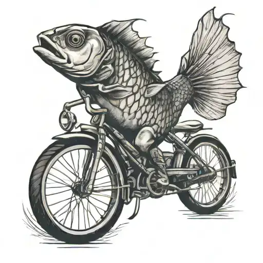 Guinness Advert Of A Fish On A Bicycle