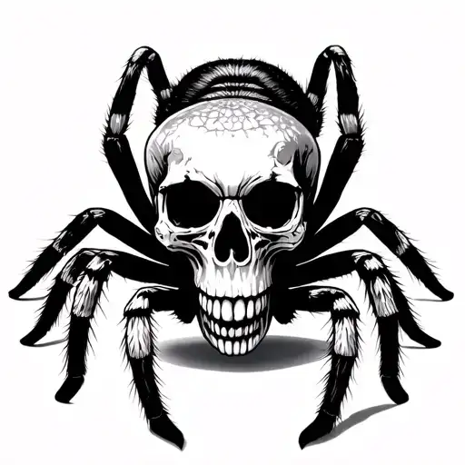 Tarantula On Skull Soft Shading