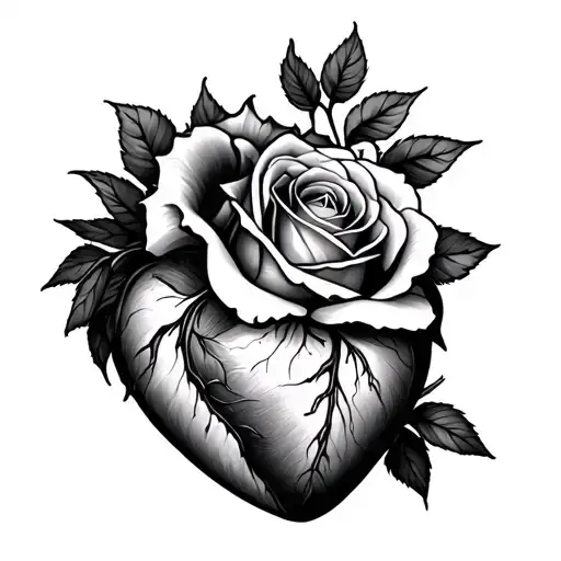 A Rose Associated With A Heart
