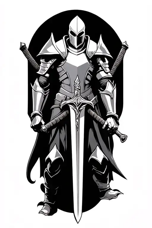 Armor Holding A Sword
