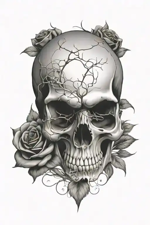 Skull End Roses