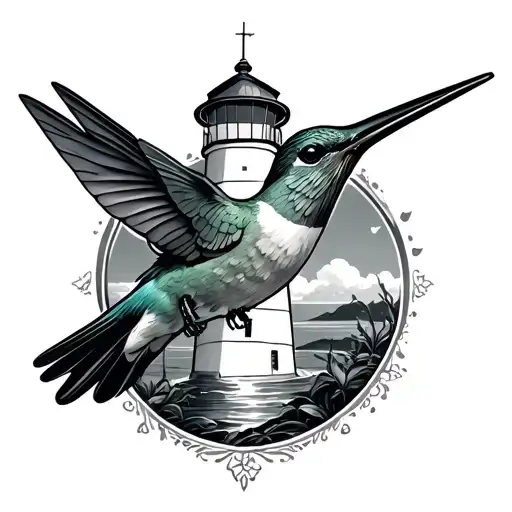 Hummingbird On A Lighthouse
