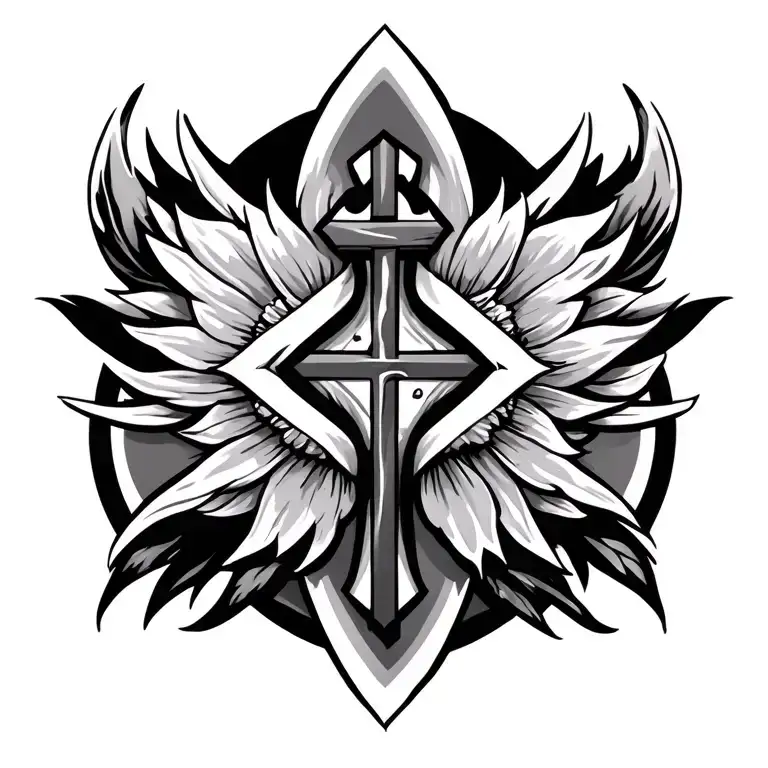 Back And Front Tattoo Ideas For Men With Christian