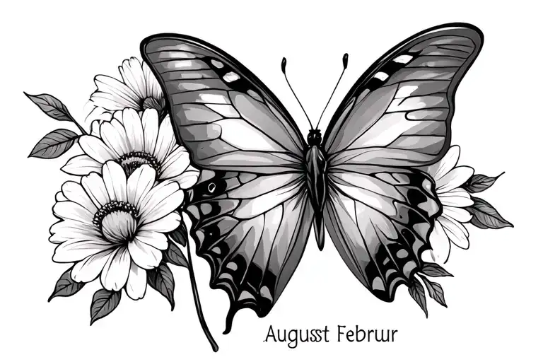 Butterfly August February Birth Flowers
