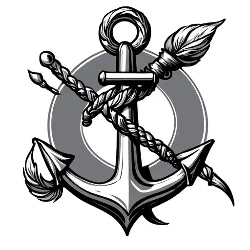 Caravelle Marine Anchor Parchment Plume Sablier