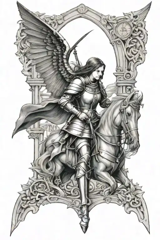 Joan Of Arc And Gothic Arch