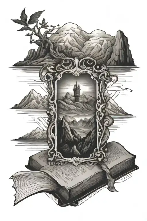 Mountains And A Bible Scripture Intertwined Within