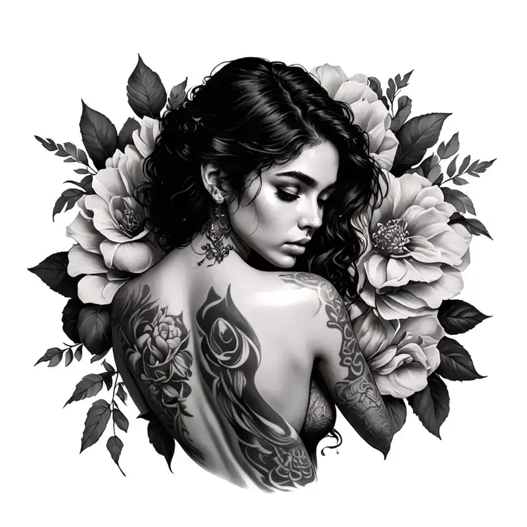 A Pale Woman With A Back