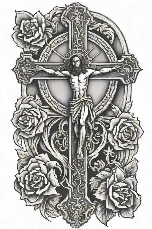 Cross And Jesus Cross