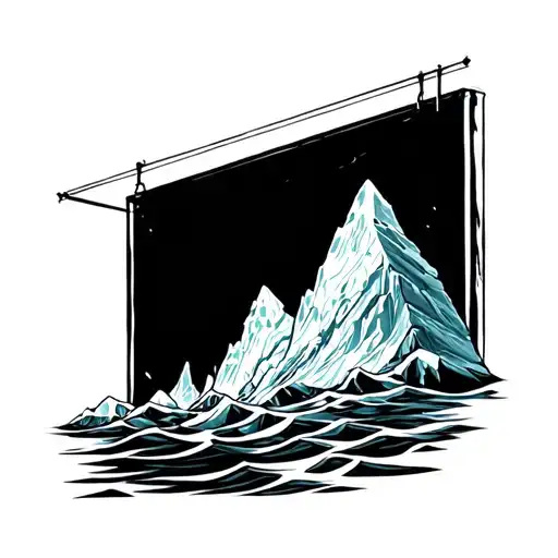 Iceberg In A Black Rectangle Bar