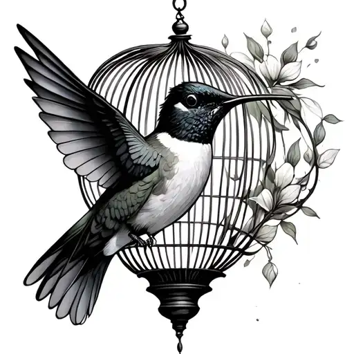 Cage Escaping Humming Bird