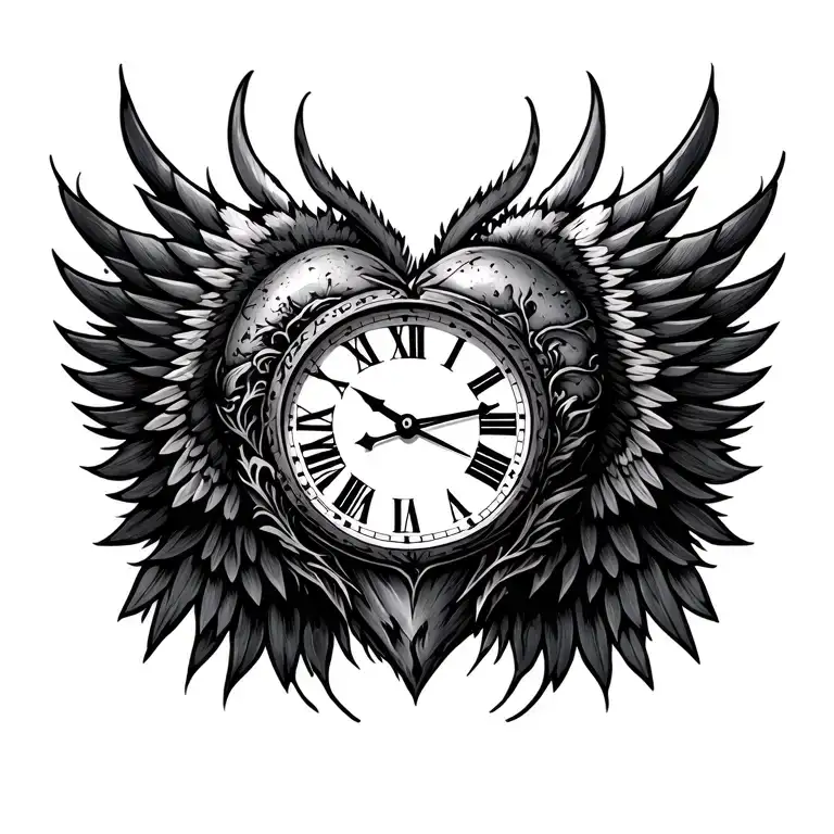 Heart Clock Wing