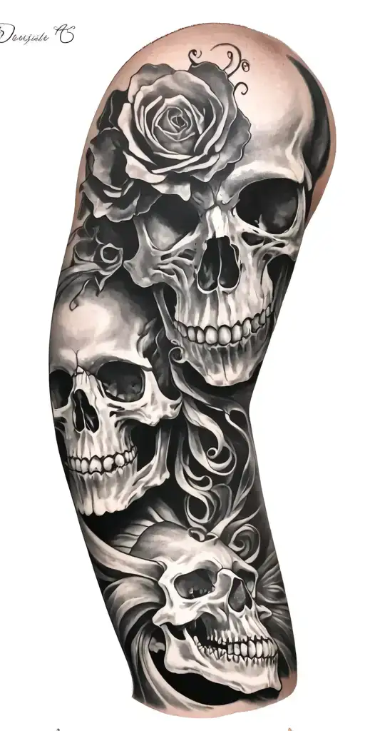 Full Sleeve With Skull