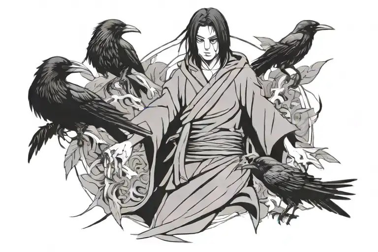 Itachi Uchiha With Crows