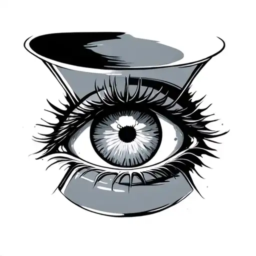 Hourglass With An Eye Inside
