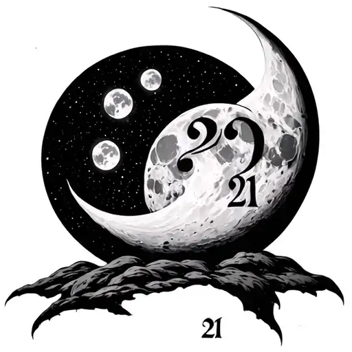 Moon And Number 21