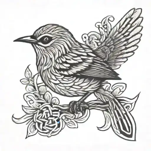 Celtic Wren Bird