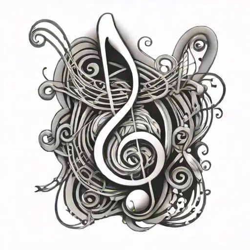 Music Note Intertwined