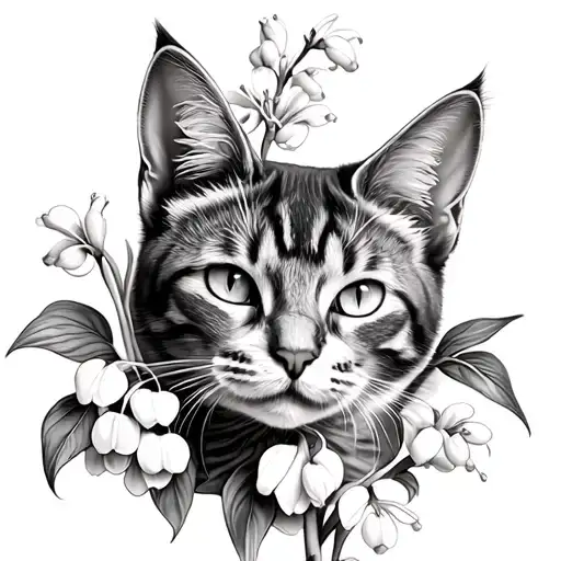 Cat Flower Made From Lily Of The Valley