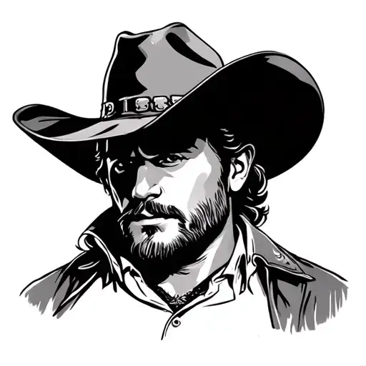 Cowboy With Cowboy Hat On