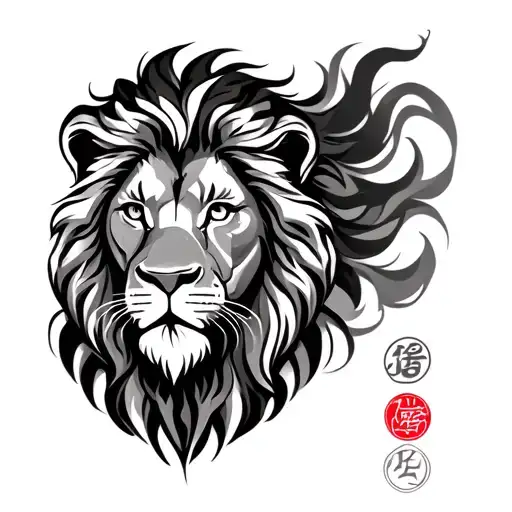 Create A Lion Tattoo With With Some Mauri And Japanese Art