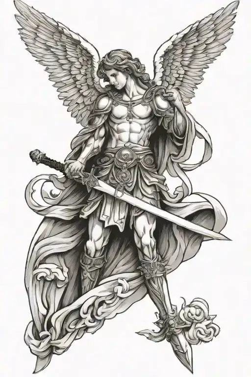Angel Holding A Sword