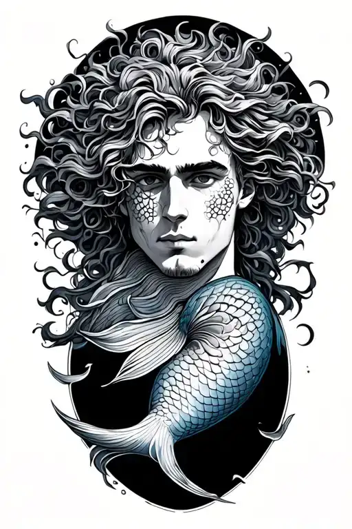 Merman Dotwork