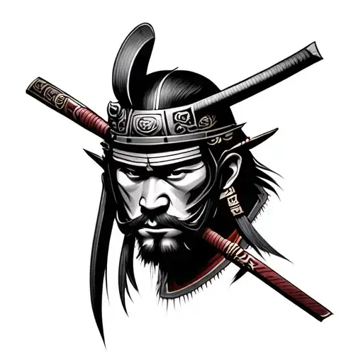 Realistic Samurai Head