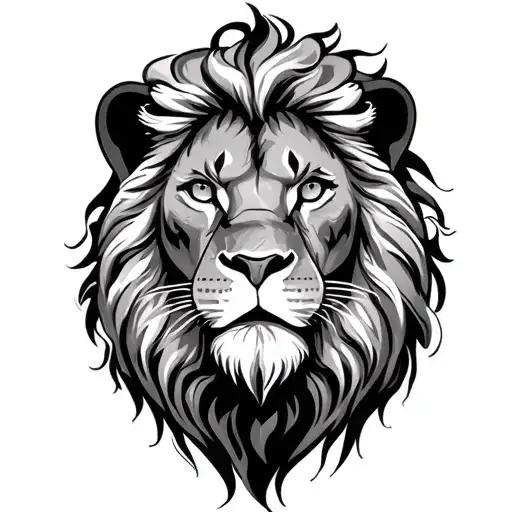 Lion Face On Stomach